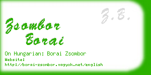 zsombor borai business card